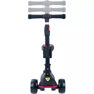 Dětská tříkolová koloběžka Story 2v1 Deluxe se svítícími kolečky mini scooter, černo-červená Dětská tříkolová koloběžka Story 2v1 Deluxe se svítícími kolečky mini scooter, černo-červená