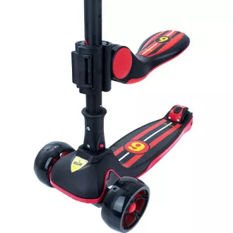 Dětská tříkolová koloběžka Story 2v1 Deluxe se svítícími kolečky mini scooter, černo-červená Dětská tříkolová koloběžka Story 2v1 Deluxe se svítícími kolečky mini scooter, černo-červená