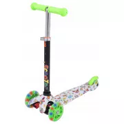 Koloběžka tříkolová MINI SCOOTER se svítícími kolečky, Motýlci