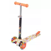 Koloběžka tříkolová MINI SCOOTER se svítícími kolečky, EMOJI