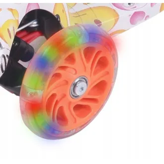 Koloběžka tříkolová MINI SCOOTER se svítícími kolečky, EMOJI - Rozbalené