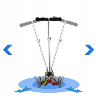 Koloběžka tříkolová MINI SCOOTER se svítícími kolečky, EMOJI - Rozbalené