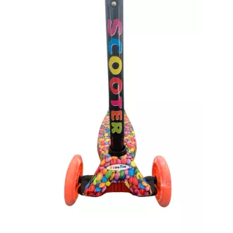 Koloběžka tříkolová MAXI SCOOTER se svítícími kolečky, BONBON or Koloběžka tříkolová MAXI SCOOTER se svítícími kolečky, BONBON or