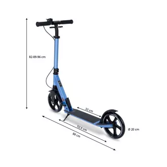 Skládací koloběžka MOVINO City Comfort+, černá - Blue Edition