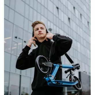 Skládací koloběžka MOVINO City Comfort+, černá - Blue Edition
