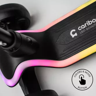 Dětská tříkolová koloběžka Cariboo LEDstar, černá Dětská tříkolová koloběžka Cariboo LEDstar, černá