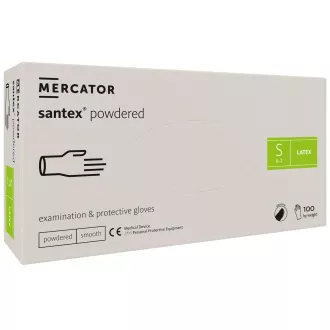 SANTEX POWDERED – Latexové pudrované rukavice tělové, 100 ks, XL SANTEX POWDERED – Latexové pudrované rukavice tělové, 100 ks, XL