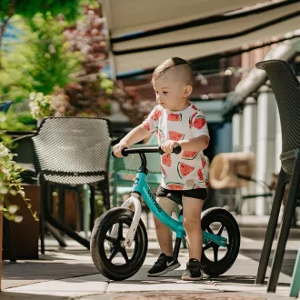 Dětské odrážedlo MOVINO Cariboo CLASSIC, kola 12'', tyrkysovo-černé Dětské odrážedlo MOVINO Cariboo CLASSIC, kola 12'', tyrkysovo-černé
