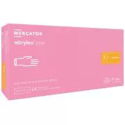 NITRYLEX PINK - Nitrilové rukavice (bez pudru) růžové, 100 ks, XS