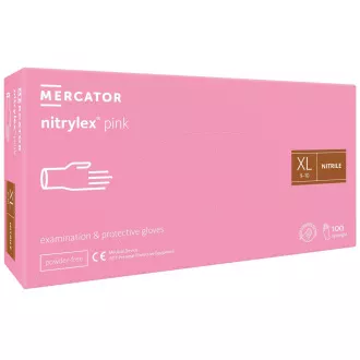 NITRYLEX PINK - Nitrilové rukavice (bez pudru) růžové, 100 ks, XS NITRYLEX PINK - Nitrilové rukavice (bez pudru) růžové, 100 ks, XS
