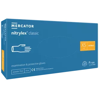 NITRYLEX CLASSIC - Nitrilové rukavice (bez pudru) modré, nesterilní - 100 ks, S NITRYLEX CLASSIC - Nitrilové rukavice (bez pudru) modré, nesterilní - 100 ks, S