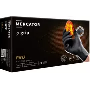 MERCATOR® GOGRIP - Nitrilové rukavice, bez pudru, 50 ks, černé, L