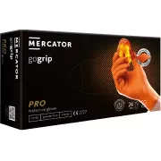 MERCATOR® GOGRIP - Nitrilové rukavice, bez pudru, 50 ks, oranžové, XXL