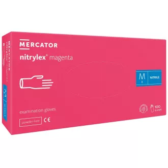 NITRYLEX MAGENTA - Nitrilové rukavice (bez pudru), 100 ks, L