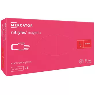 NITRYLEX MAGENTA - Nitrilové rukavice (bez pudru), 100 ks, XS