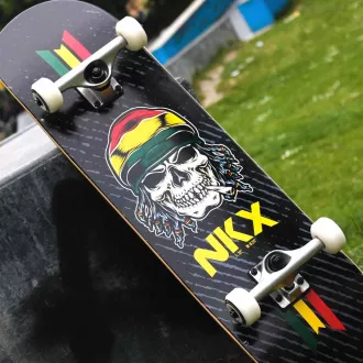 Skateboard NKX Rasta Skull Skateboard NKX Rasta Skull