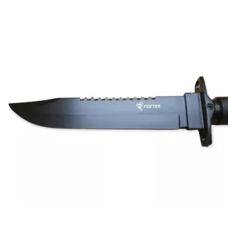 Taktický nůž MILITARY FINKA SURVIVAL 35 cm černý/stříbrný, Stříbrná Taktický nůž MILITARY FINKA SURVIVAL 35 cm černý/stříbrný, Stříbrná