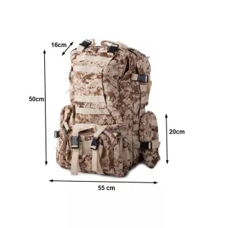 Maskáčový batoh Lynx, vojenská kamufláž - 48.5 l, Maskáč pouštní Maskáčový batoh Lynx, vojenská kamufláž - 48.5 l, Maskáč pouštní
