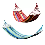 Houpací bavlněná síť 160 x 80 cm, pro jednu osobu, nosnost 100 kg, Modro-zelená