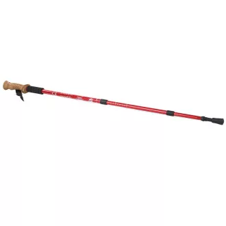 Trekingové hole Nordic Walking s ergonomickou, korkovou rukojetí, 135 cm, 2 ks, Černá