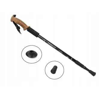 Trekingové hole Nordic Walking s ergonomickou, korkovou rukojetí, 135 cm, 2 ks, Modrá