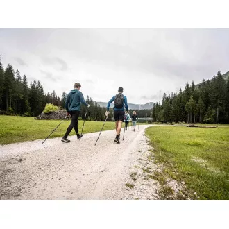 Trekingové hole Nordic Walking s ergonomickou, korkovou rukojetí, 135 cm, 2 ks, Modrá