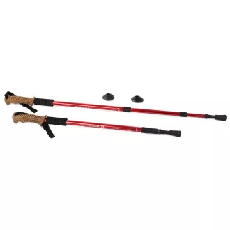 Trekingové hole Nordic Walking s ergonomickou, korkovou rukojetí, 135 cm, 2 ks, Modrá