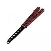 Tréninkový kapesní skládací motýlek, Red Skulls, 23,5 cm
