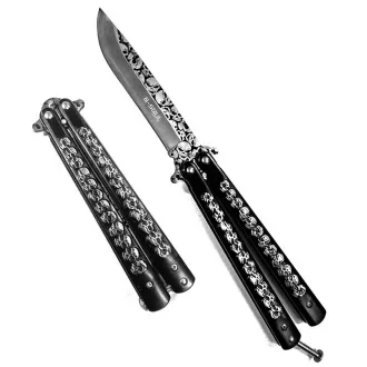 Kapesní skládací motýlek, Black Skulls, 23,5 cm Kapesní skládací motýlek, Black Skulls, 23,5 cm