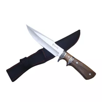 Turistický nůž 31 cm s dřevěnou rukojetí a pouzdrem Turistický nůž 31 cm s dřevěnou rukojetí a pouzdrem