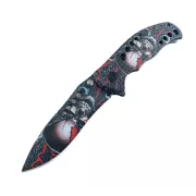 Skládací taktický nůž SKULL 20 cm, Žlutá