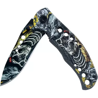 Skládací taktický nůž SKULL 20 cm, Žlutá Skládací taktický nůž SKULL 20 cm, Žlutá