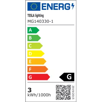 TESLA - LED MG140330-1, žárovka miniglobe, E14, 3W, 230V, 250lm, 3000k TESLA - LED MG140330-1, žárovka miniglobe, E14, 3W, 230V, 250lm, 3000k
