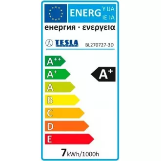 TESLA - LED BL270727-3D, žárovka CRYSTAL RETRO BULB, E27, 7W, 230V, 835lm, 15 000h, 2700K , 360 TESLA - LED BL270727-3D, žárovka CRYSTAL RETRO BULB, E27, 7W, 230V, 835lm, 15 000h, 2700K , 360