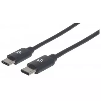 MANHATTAN kabel Hi-Speed USB-C, Type-C Male to Type-C Male, 0, 5m, černý MANHATTAN kabel Hi-Speed USB-C, Type-C Male to Type-C Male, 0, 5m, černý