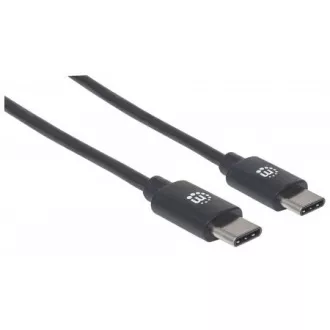 MANHATTAN kabel Hi-Speed USB-C, Type-C Male to Type-C Male, 0, 5m, černý MANHATTAN kabel Hi-Speed USB-C, Type-C Male to Type-C Male, 0, 5m, černý