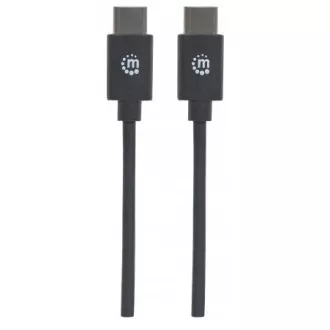 MANHATTAN kabel Hi-Speed USB-C, Type-C Male to Type-C Male, 0, 5m, černý MANHATTAN kabel Hi-Speed USB-C, Type-C Male to Type-C Male, 0, 5m, černý