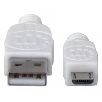 MANHATTAN Kabel propojovací USB 2.0 A Male / Micro-B Male, 1m, bílý MANHATTAN Kabel propojovací USB 2.0 A Male / Micro-B Male, 1m, bílý