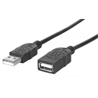 MANHATTAN Kabel USB 2.0 prodlužovací A Male / A Female 1, 8m černý