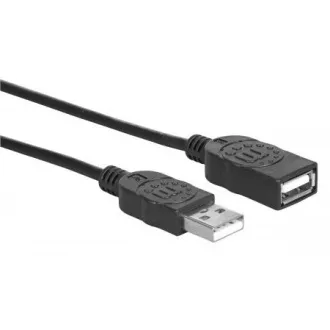 MANHATTAN Kabel USB 2.0 prodlužovací A Male / A Female 1, 8m černý