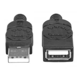 MANHATTAN Kabel USB 2.0 prodlužovací A Male / A Female 1, 8m černý