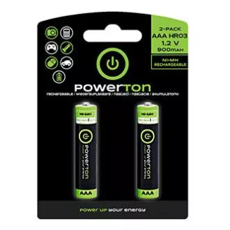 Powerton ENERGY RECHARGE Nabíjecí Ni-MH baterie AAA, 2-pack Powerton ENERGY RECHARGE Nabíjecí Ni-MH baterie AAA, 2-pack