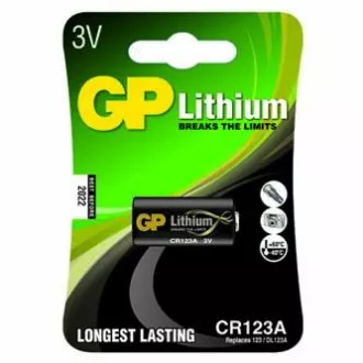 GP Jednorázová fotolithiová baterie CR123A, 1-pack GP Jednorázová fotolithiová baterie CR123A, 1-pack