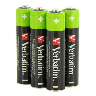 Nabíjecí baterie, AAA (HR03), 1.2V, 950 mAh, Verbatim, blistr, 4-pack Nabíjecí baterie, AAA (HR03), 1.2V, 950 mAh, Verbatim, blistr, 4-pack