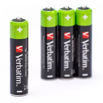 Nabíjecí baterie, AAA (HR03), 1.2V, 950 mAh, Verbatim, blistr, 4-pack Nabíjecí baterie, AAA (HR03), 1.2V, 950 mAh, Verbatim, blistr, 4-pack