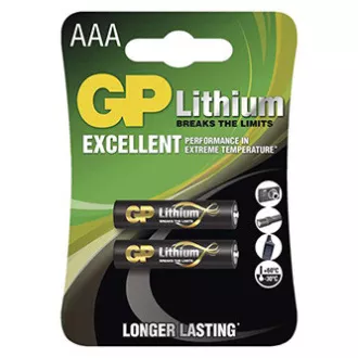 GP Jednorázová lithiová baterie AAA, 2-pack GP Jednorázová lithiová baterie AAA, 2-pack