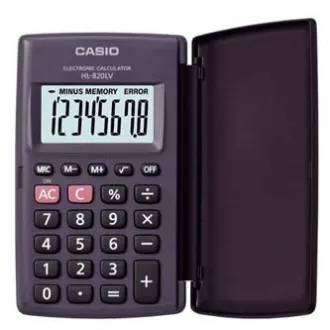 Casio Kalkulačka HL 820LV BK, černá, kapesní, osmimístná Casio Kalkulačka HL 820LV BK, černá, kapesní, osmimístná