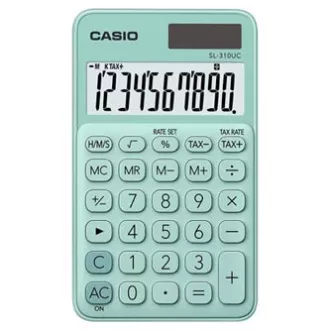 Casio Kalkulačka SL 310 UC GN, tyrkysová, desetimístná, duální napájení Casio Kalkulačka SL 310 UC GN, tyrkysová, desetimístná, duální napájení