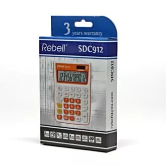 Rebell Kalkulačka RE-SDC912OR BX, oranžová, stolní, dvanáctimístná Rebell Kalkulačka RE-SDC912OR BX, oranžová, stolní, dvanáctimístná