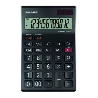 Sharp Kalkulačka EL-125TWH, černo-bílá, stolní, dvanáctimístná Sharp Kalkulačka EL-125TWH, černo-bílá, stolní, dvanáctimístná